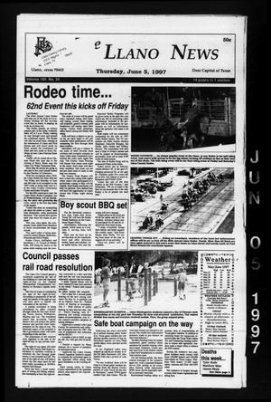 Primary view of object titled 'The Llano News (Llano, Tex.), Vol. 109, No. 34, Ed. 1 Thursday, June 5, 1997'.