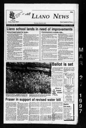 The Llano News (Llano, Tex.), Vol. 109, No. 24, Ed. 1 Thursday, March 27, 1997