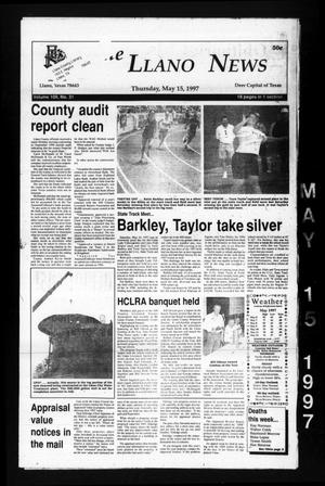 Primary view of object titled 'The Llano News (Llano, Tex.), Vol. 109, No. 31, Ed. 1 Thursday, May 15, 1997'.