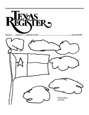 Primary view of object titled 'Texas Register, Volume 27, Number 38, Pages 8829-9000, September 20, 2002'.