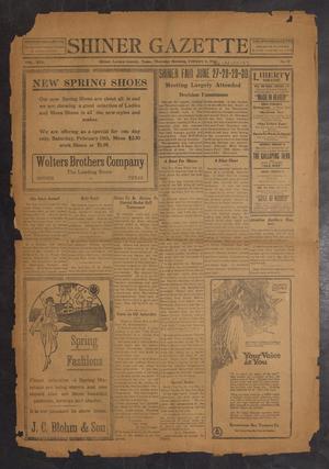 Primary view of object titled 'Shiner Gazette (Shiner, Tex.), Vol. 30, No. 17, Ed. 1 Thursday, February 8, 1923'.