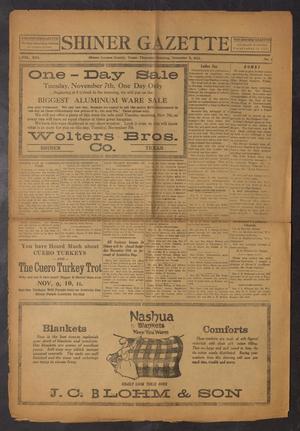 Shiner Gazette (Shiner, Tex.), Vol. 30, No. 4, Ed. 1 Thursday, November 2, 1922