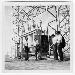 [Four Members of the Public Utility Board at the Denton Power Plant]