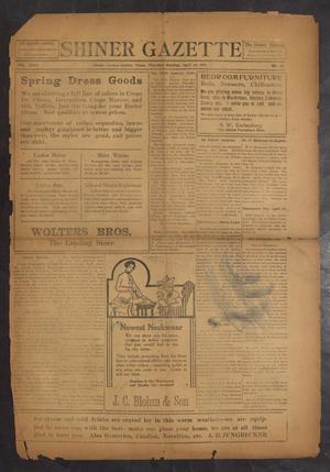 Shiner Gazette (Shiner, Tex.), Vol. 26, No. 30, Ed. 1 Thursday, April 24, 1919