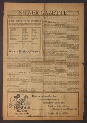 Shiner Gazette (Shiner, Tex.), Vol. 29, No. 9, Ed. 1 Thursday, December 8, 1921