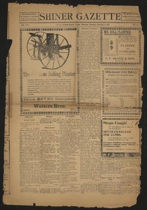 Primary view of object titled 'Shiner Gazette (Shiner, Tex.), Vol. 20, No. 23, Ed. 1 Thursday, February 6, 1913'.