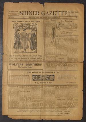 Shiner Gazette (Shiner, Tex.), Vol. 26, No. 7, Ed. 1 Thursday, November 7, 1918