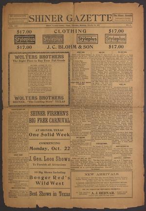 Shiner Gazette (Shiner, Tex.), Vol. 25, No. 5, Ed. 1 Thursday, October 18, 1917