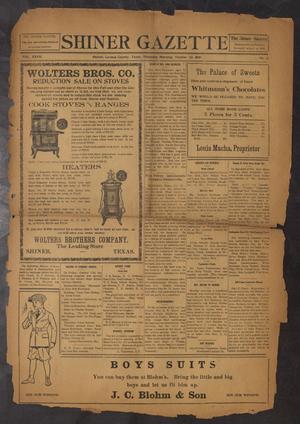 Primary view of object titled 'Shiner Gazette (Shiner, Tex.), Vol. 27, No. 3, Ed. 1 Thursday, October 23, 1919'.