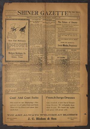 Primary view of object titled 'Shiner Gazette (Shiner, Tex.), Vol. 26, No. 48, Ed. 1 Thursday, September 4, 1919'.
