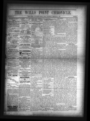 Primary view of object titled 'The Wills Point Chronicle. (Wills Point, Tex.), Vol. 9, No. 7, Ed. 1 Thursday, February 18, 1886'.