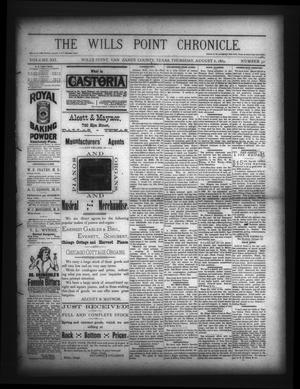 Primary view of The Wills Point Chronicle. (Wills Point, Tex.), Vol. 12, No. 32, Ed. 1 Thursday, August 8, 1889