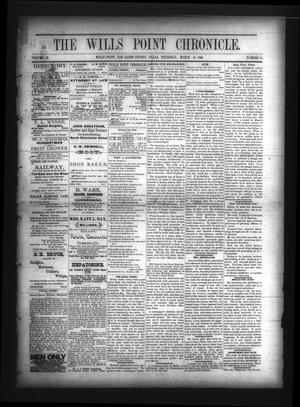 Primary view of object titled 'The Wills Point Chronicle. (Wills Point, Tex.), Vol. 9, No. 11, Ed. 1 Thursday, March 18, 1886'.