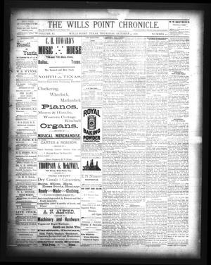 Primary view of object titled 'The Wills Point Chronicle. (Wills Point, Tex.), Vol. 11, No. 40, Ed. 1 Thursday, October 4, 1888'.