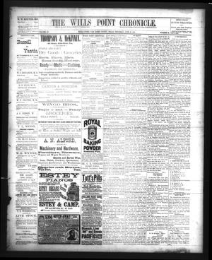 Primary view of object titled 'The Wills Point Chronicle. (Wills Point, Tex.), Vol. 11, No. 26, Ed. 1 Thursday, June 28, 1888'.