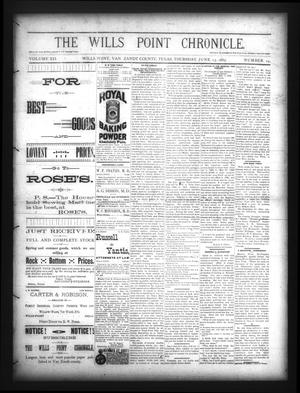 Primary view of object titled 'The Wills Point Chronicle. (Wills Point, Tex.), Vol. 12, No. 24, Ed. 1 Thursday, June 13, 1889'.