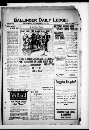 Ballinger Daily Ledger (Ballinger, Tex.), Vol. 14, Ed. 1 Wednesday, July 2, 1919