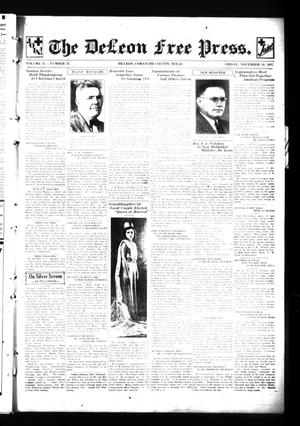 The DeLeon Free Press. (De Leon, Tex.), Vol. 47, No. 22, Ed. 1 Friday, November 19, 1937