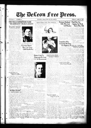 Primary view of object titled 'The DeLeon Free Press. (De Leon, Tex.), Vol. 46, No. 44, Ed. 1 Friday, April 23, 1937'.