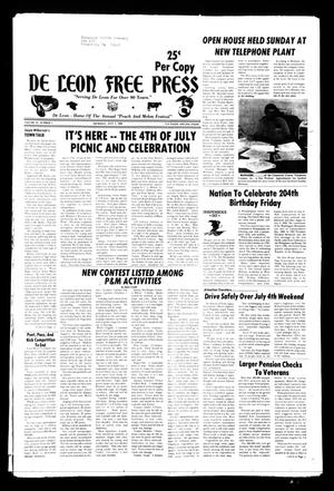 Primary view of object titled 'De Leon Free Press (De Leon, Tex.), Vol. 93, No. 5, Ed. 1 Thursday, July 3, 1980'.