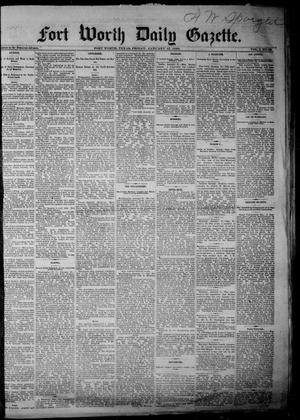 Fort Worth Daily Gazette. (Fort Worth, Tex.), Vol. 7, No. 23, Ed. 1, Friday, January 12, 1883