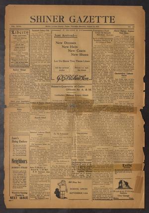 Shiner Gazette (Shiner, Tex.), Vol. 32, No. 44, Ed. 1 Thursday, August 27, 1925