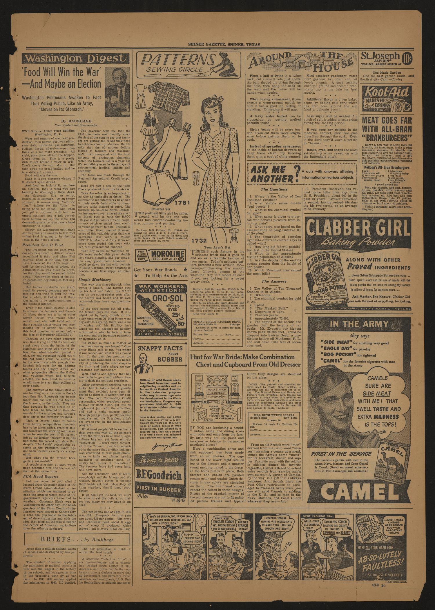 Shiner Gazette (Shiner, Tex.), Vol. 49, No. 30, Ed. 1 Thursday, July 29, 1943
                                                
                                                    [Sequence #]: 3 of 8
                                                