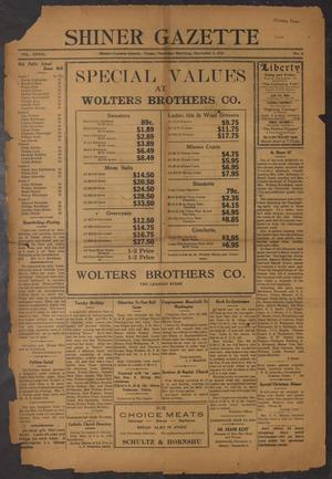 Shiner Gazette (Shiner, Tex.), Vol. 33, No. 6, Ed. 1 Thursday, December 3, 1925