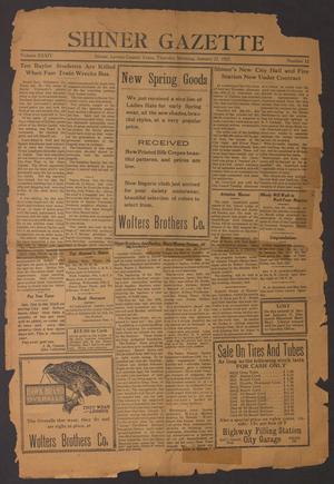 Shiner Gazette (Shiner, Tex.), Vol. 34, No. 12, Ed. 1 Thursday, January 27, 1927