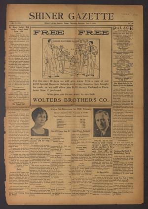 Primary view of object titled 'Shiner Gazette (Shiner, Tex.), Vol. 33, No. 39, Ed. 1 Thursday, July 29, 1926'.