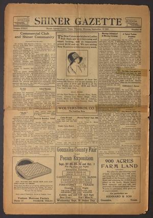 Shiner Gazette (Shiner, Tex.), Vol. 34, No. 45, Ed. 1 Thursday, September 15, 1927
