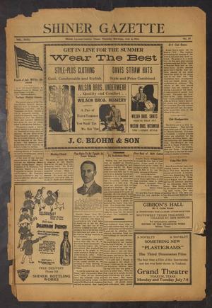 Shiner Gazette (Shiner, Tex.), Vol. 31, No. 37, Ed. 1 Thursday, July 3, 1924