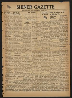 Primary view of object titled 'Shiner Gazette (Shiner, Tex.), Vol. 49, No. 48, Ed. 1 Thursday, December 3, 1942'.