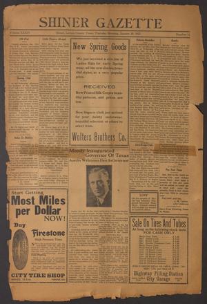 Primary view of object titled 'Shiner Gazette (Shiner, Tex.), Vol. 34, No. 11, Ed. 1 Thursday, January 20, 1927'.