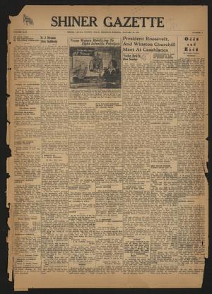 Primary view of object titled 'Shiner Gazette (Shiner, Tex.), Vol. 49, No. 4, Ed. 1 Thursday, January 28, 1943'.