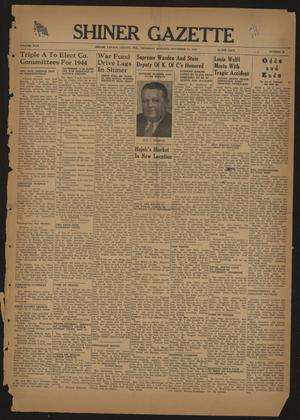 Primary view of object titled 'Shiner Gazette (Shiner, Tex.), Vol. 49, No. 46, Ed. 1 Thursday, November 18, 1943'.