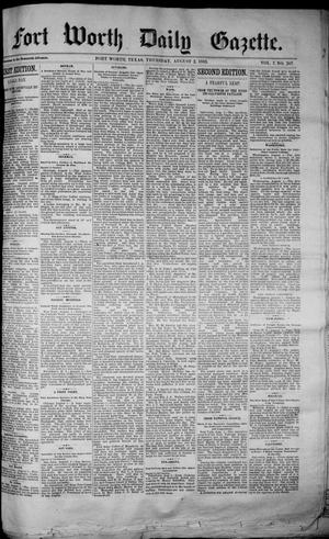 Primary view of object titled 'Fort Worth Daily Gazette. (Fort Worth, Tex.), Vol. 7, No. 207, Ed. 1, Thursday, August 2, 1883'.
