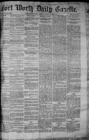 Fort Worth Daily Gazette. (Fort Worth, Tex.), Vol. 7, No. 240, Ed. 1, Friday, August 31, 1883