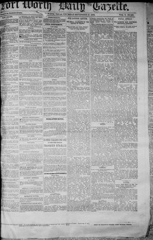 Fort Worth Daily Gazette. (Fort Worth, Tex.), Vol. 7, No. 266, Ed. 1, Thursday, September 27, 1883