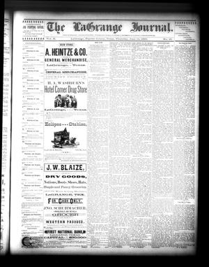 The La Grange Journal. (La Grange, Tex.), Vol. 10, No. 25, Ed. 1 Thursday, June 13, 1889