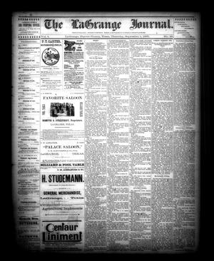 Primary view of object titled 'The La Grange Journal. (La Grange, Tex.), Vol. 8, No. 36, Ed. 1 Thursday, September 1, 1887'.
