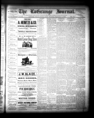 Primary view of object titled 'The La Grange Journal. (La Grange, Tex.), Vol. 10, No. 37, Ed. 1 Thursday, September 5, 1889'.