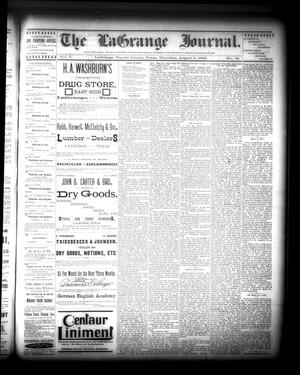 The La Grange Journal. (La Grange, Tex.), Vol. 9, No. 32, Ed. 1 Thursday, August 2, 1888