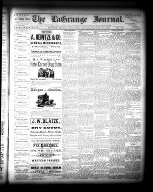 The La Grange Journal. (La Grange, Tex.), Vol. 10, No. 38, Ed. 1 Thursday, September 12, 1889