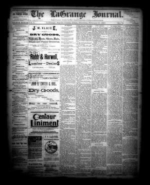 The La Grange Journal. (La Grange, Tex.), Vol. 8, No. 7, Ed. 1 Thursday, February 10, 1887