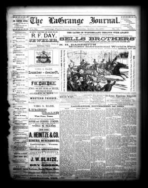 The La Grange Journal. (La Grange, Tex.), Vol. 11, No. 44, Ed. 1 Thursday, October 30, 1890