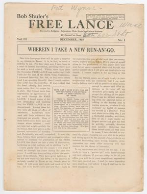 Bob Shuler's Free Lance, Volume 3, Number 1, December 1918