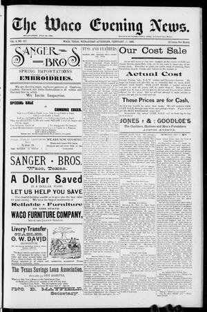 The Waco Evening News. (Waco, Tex.), Vol. 4, No. 187, Ed. 1, Wednesday, February 17, 1892