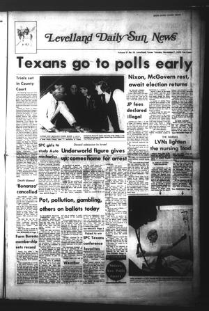 Levelland Daily Sun News (Levelland, Tex.), Vol. 31, No. 26, Ed. 1 Tuesday, November 7, 1972