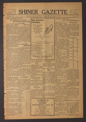 Shiner Gazette (Shiner, Tex.), Vol. 42, No. 36, Ed. 1 Thursday, August 29, 1935